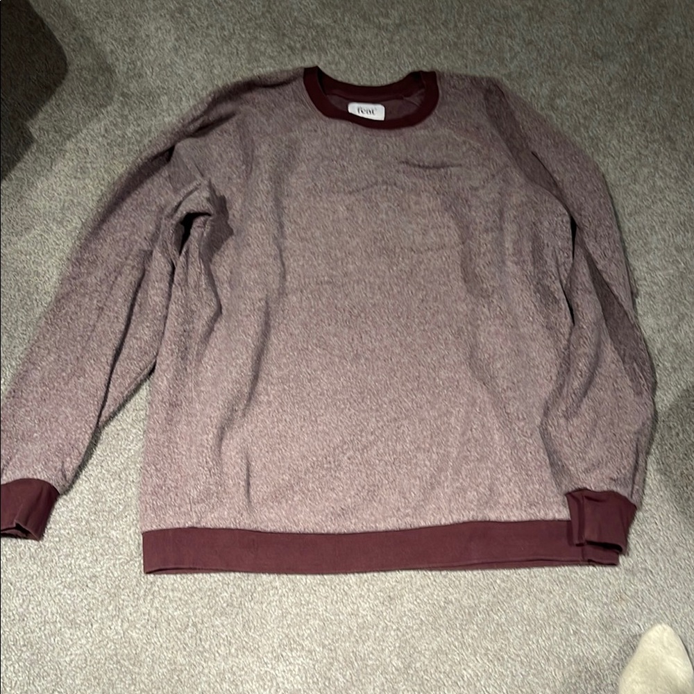 FEAT Blanketblend Classic Maroon Crewneck Sweater with Comfortable Knit